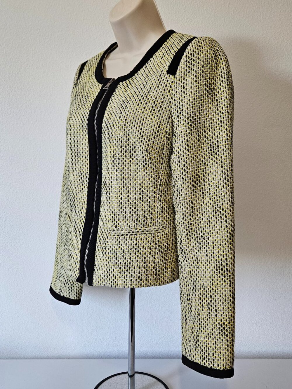 Banana Republic Tweed Zip Front Long Sleeve Jacket - Picture 6 of 14
